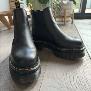 AUDRICK NAPPA LEATHER PLATFORM CHELSEA BOOTS